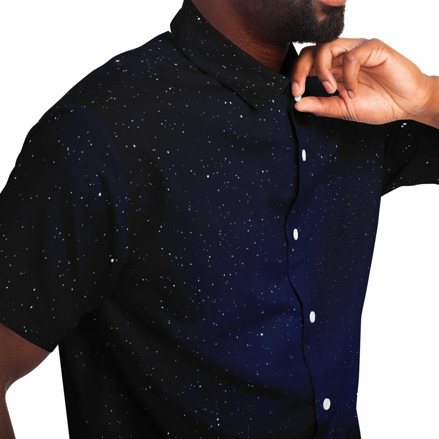 Short Sleeve Button Down Shirt 0001 Angel Wing