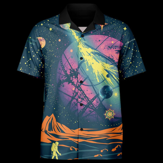Spread Collar Short Sleeve Button-Down Shirt 0003