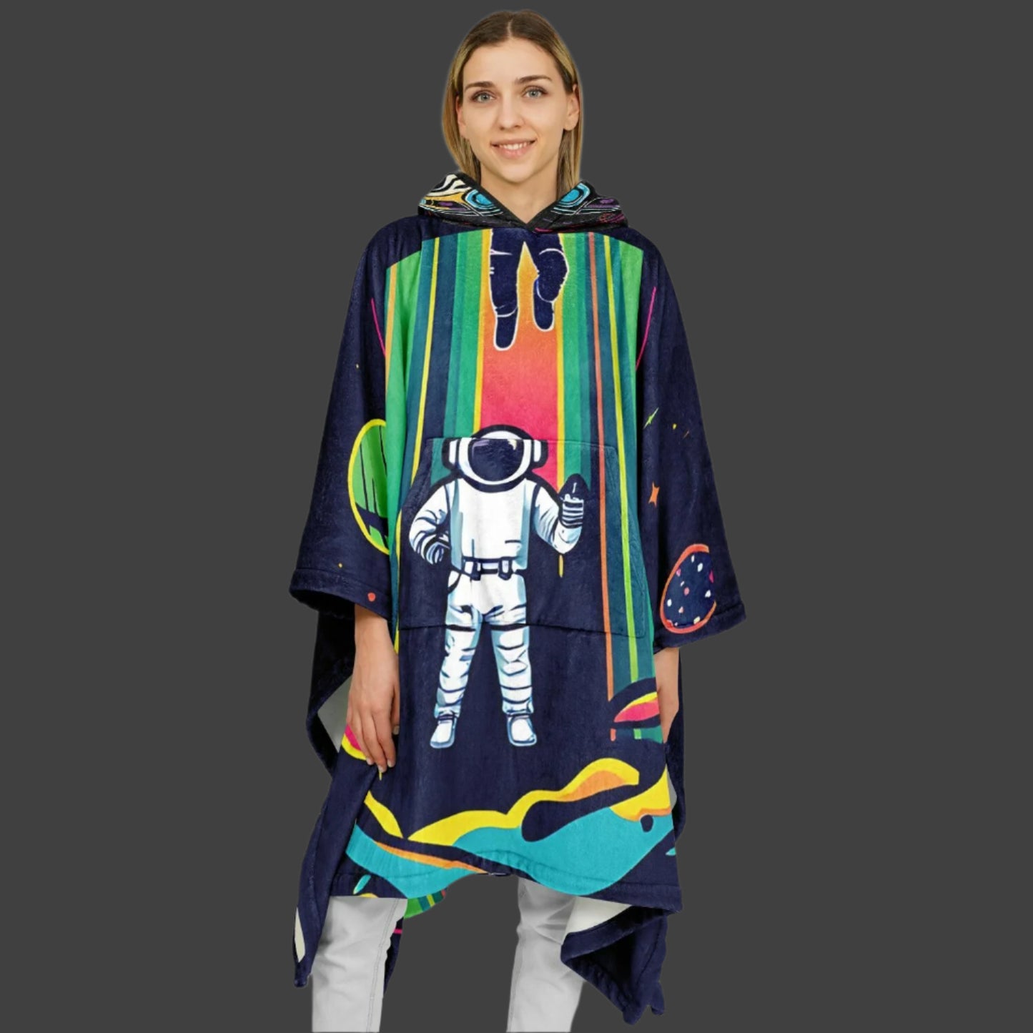 Flannel Blanket Poncho 0001