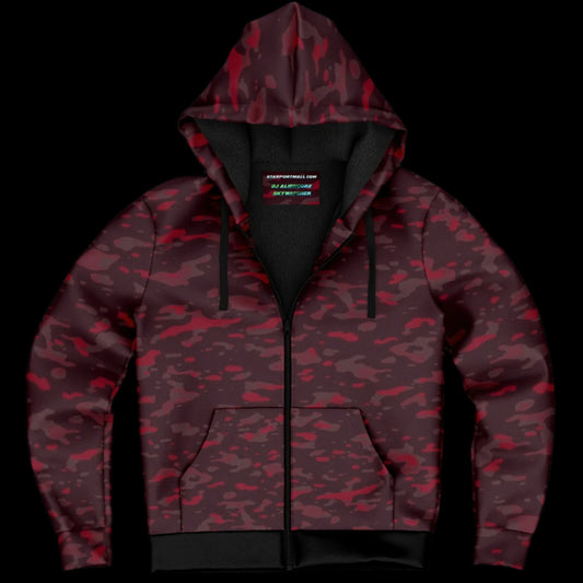 Microfleece Ziphoodie - 0001 Red Camo