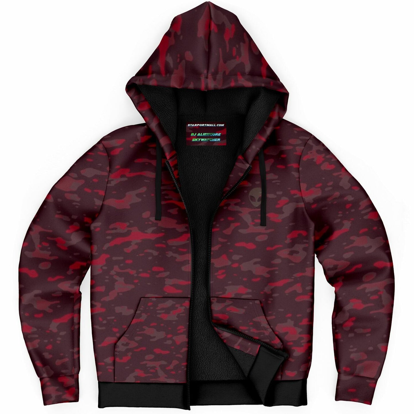 Microfleece Ziphoodie - 0001 Red Camo