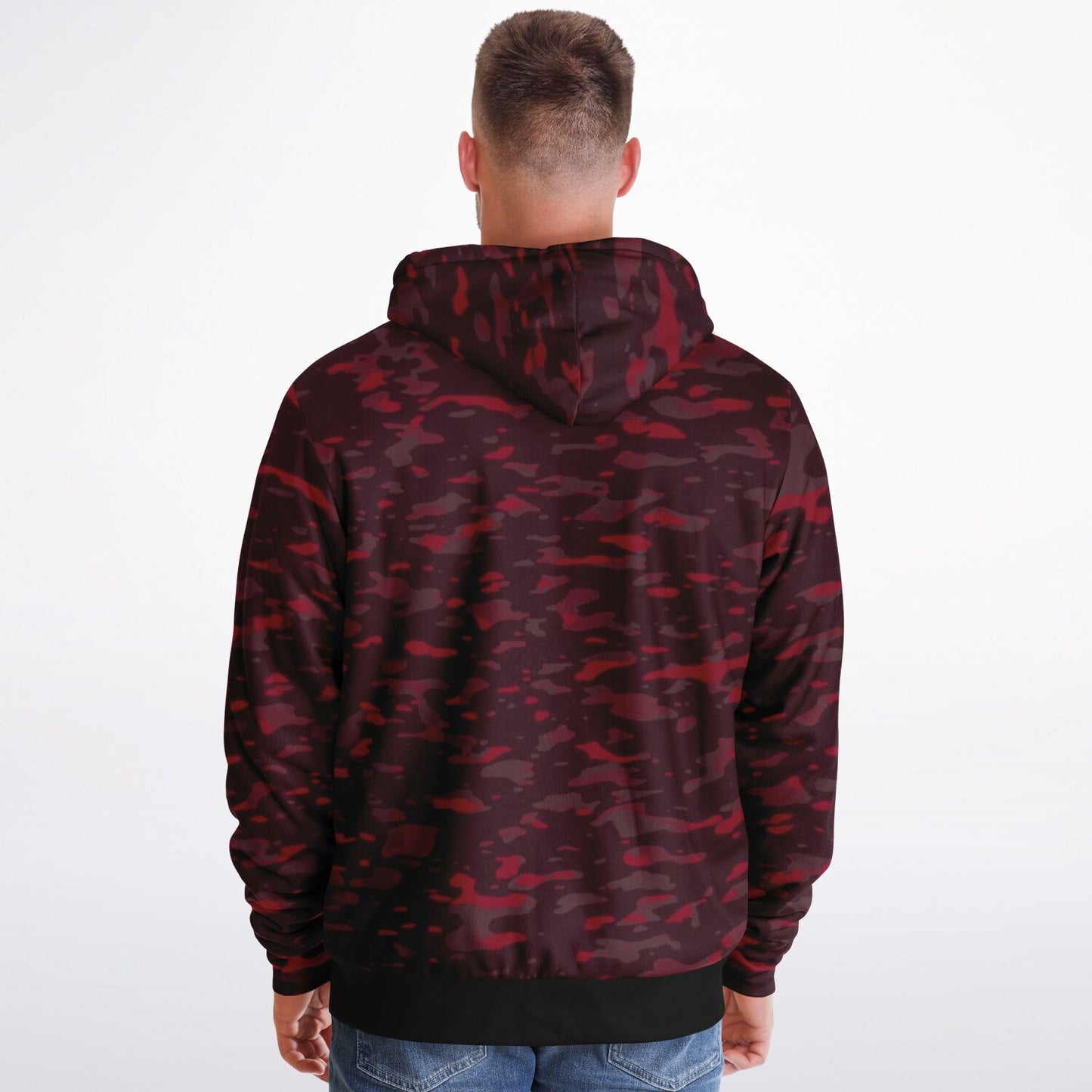 Microfleece Ziphoodie - 0001 Red Camo