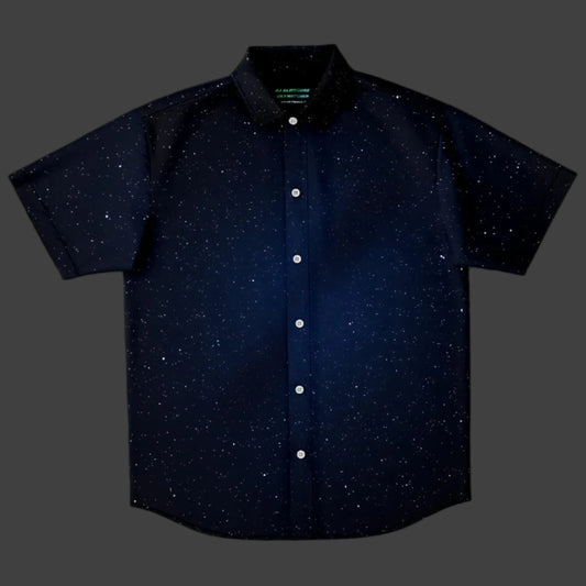 Short Sleeve Button Down Shirt 0001 Angel Wing