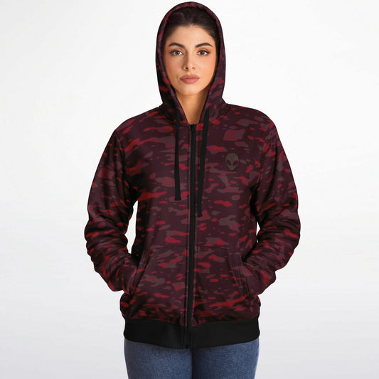 Microfleece Ziphoodie - 0001 Red Camo