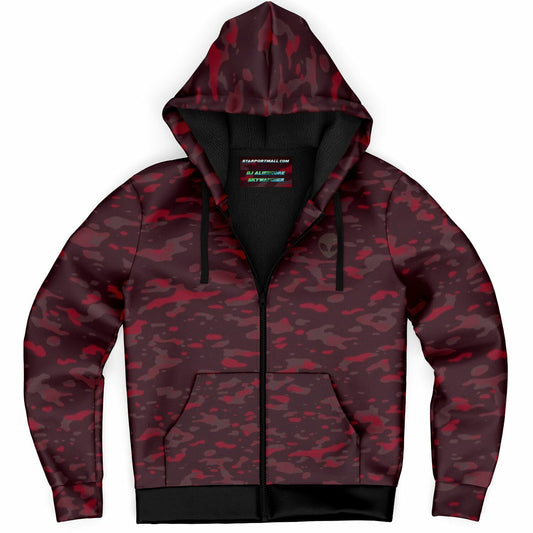 Microfleece Ziphoodie - 0001 Red Camo
